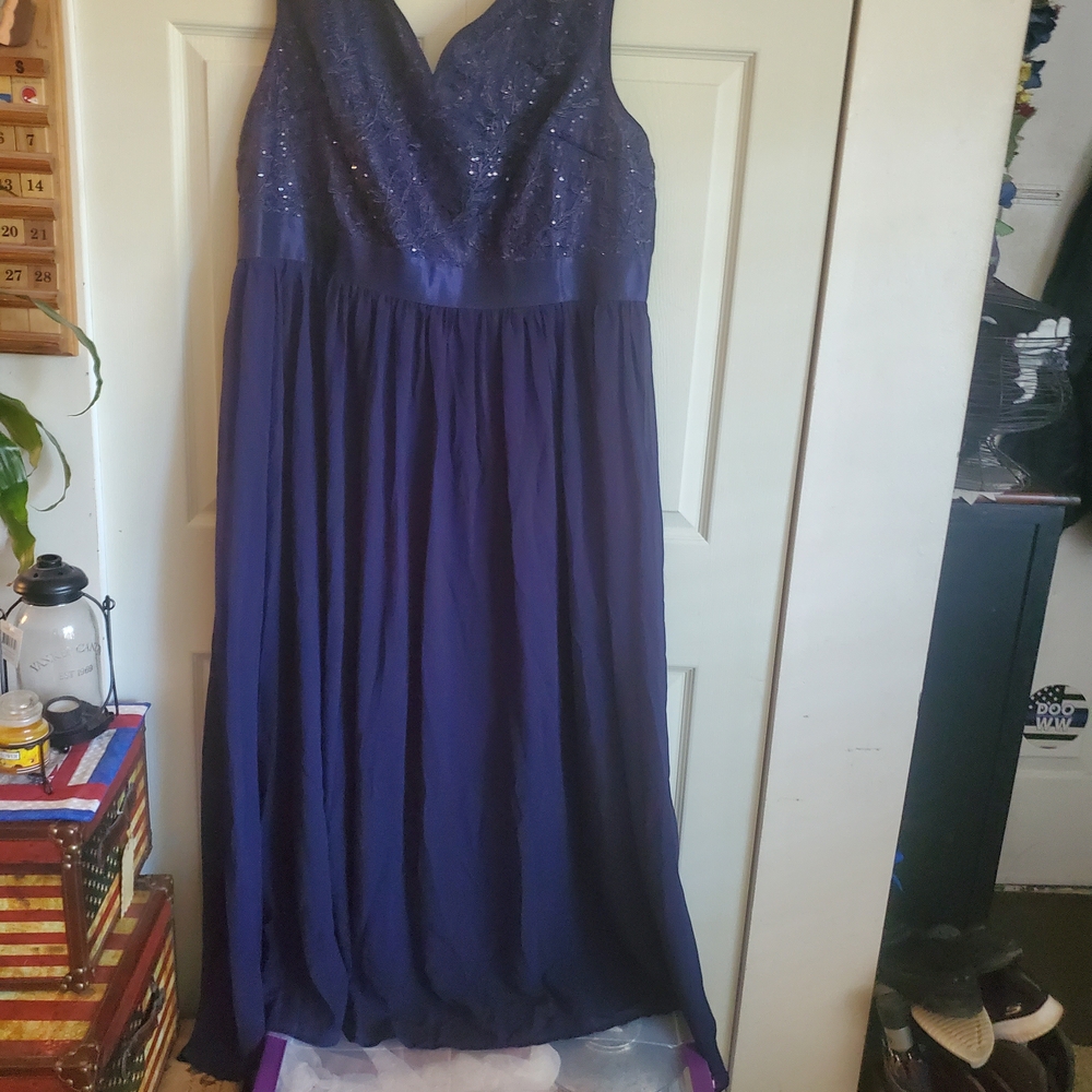 Missmay Retro Georgeous City Navy Blue Formal Gown